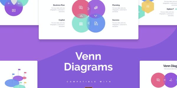 Banner image of Premium Business Venn Diagrams Illustrator Infographics  Free Download