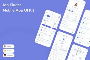 Banner image of Premium Job Finder Mobile App UI Kit  Free Download