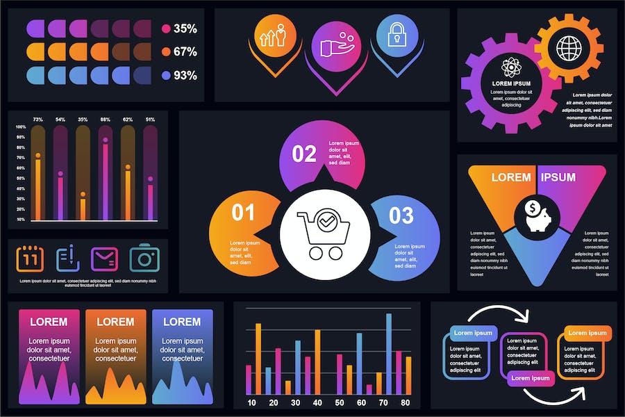 Banner image of Premium Business Infographics Design Template  Free Download