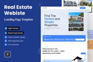 Banner image of Premium Homi Real Estate Landing Page  Free Download