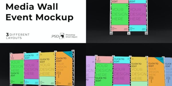 Banner image of Premium Press Media Wall Event Mockup  Free Download