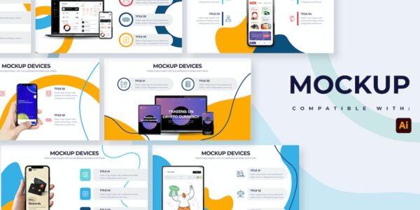 Banner image of Premium Business Mockup Devices Illustrator Infographics  Free Download