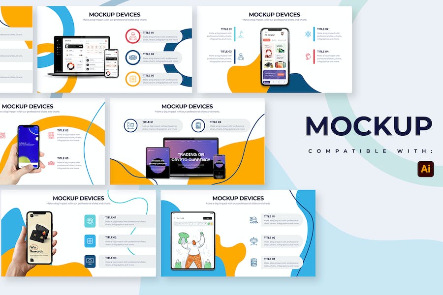 Banner image of Premium Business Mockup Devices Illustrator Infographics  Free Download