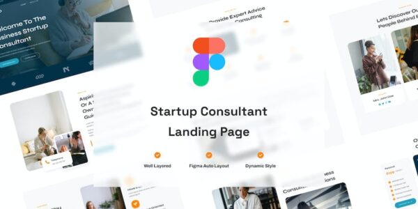 Banner image of Premium Business Startup Consultant Landing Page Website  Free Download