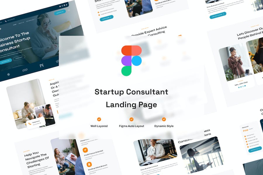 Banner image of Premium Business Startup Consultant Landing Page Website  Free Download