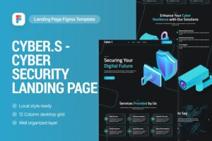 Banner image of Premium Cybers Cyber Security Landing Page  Free Download