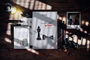 Banner image of Premium Book for Detective Story Presentation Mockup  Free Download