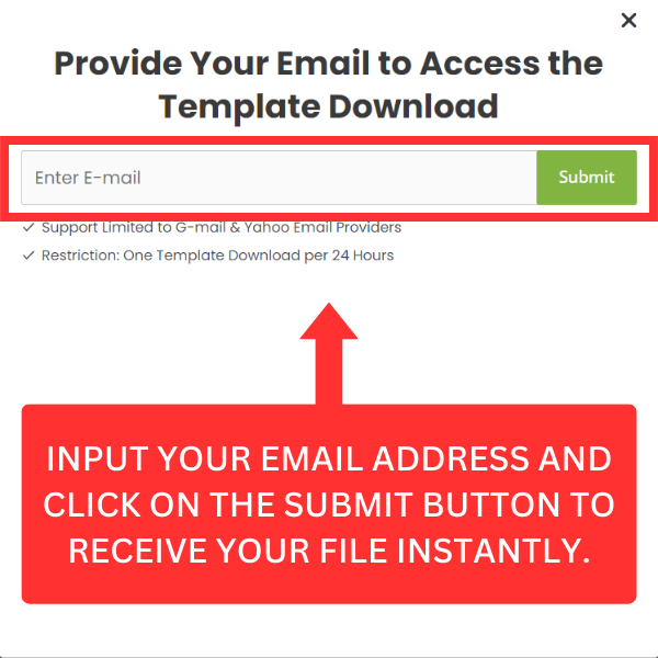 Input your email address and receive your file instantly.