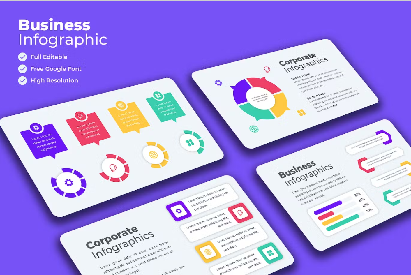 Premium Business Infographics Template Free Download