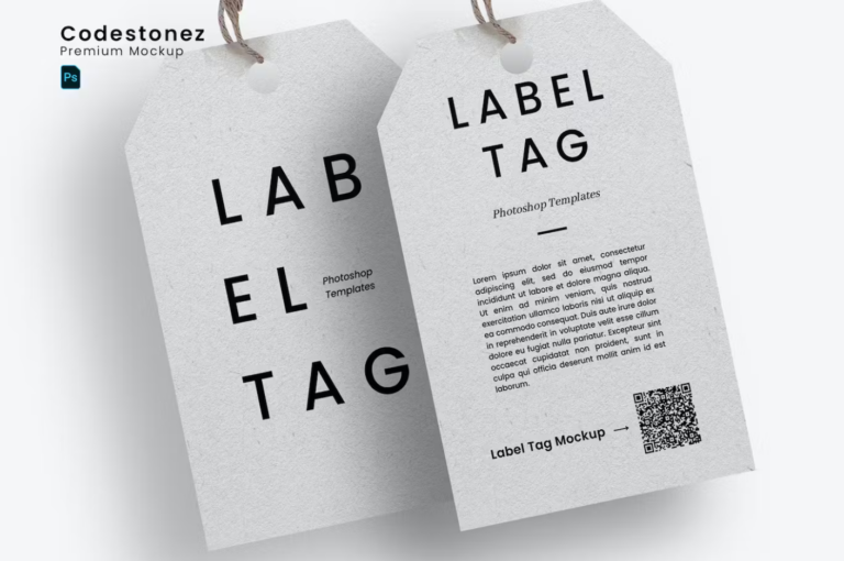 Premium Cloth Label Tag Mockups Free Download