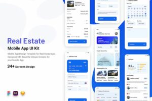 Premium Realther Real Estate Mobile App UI Kit Free Download