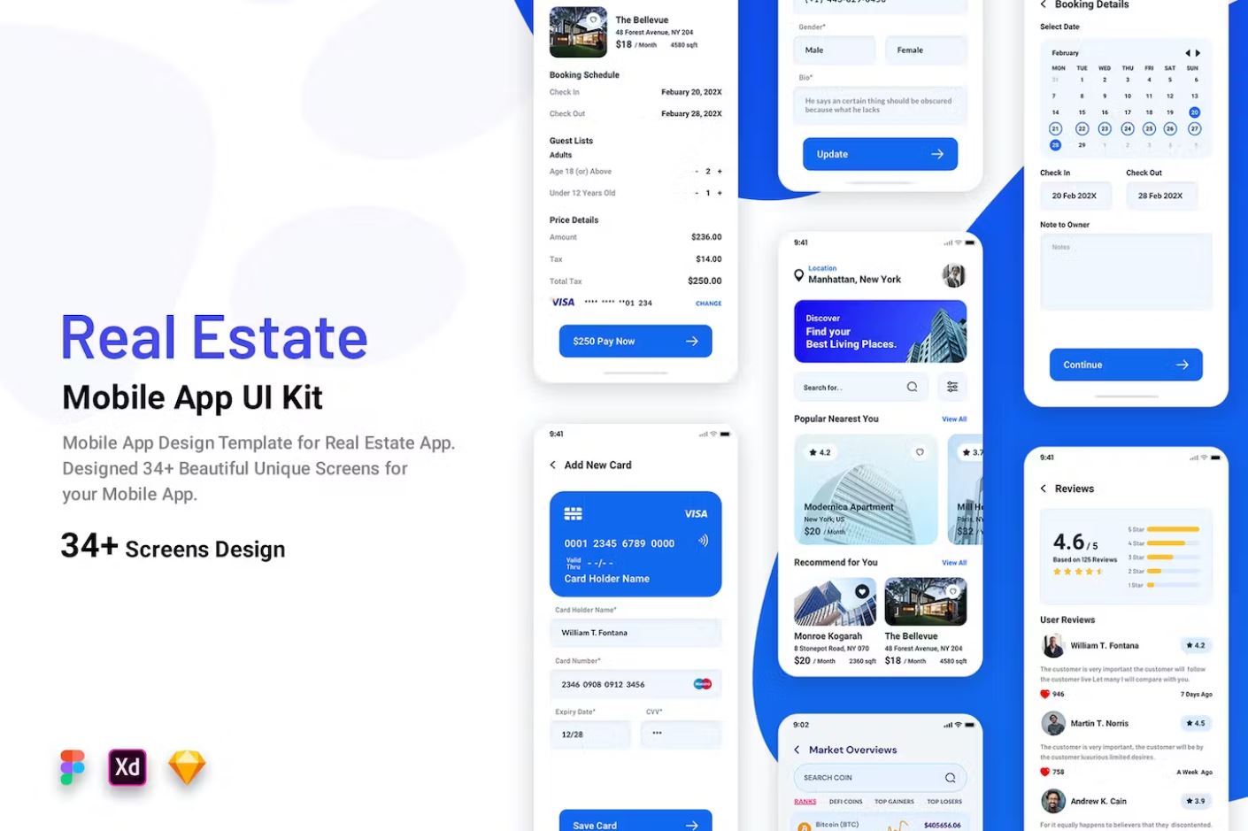 Premium Realther Real Estate Mobile App UI Kit Free Download