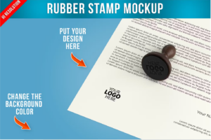 Premium Rubber Stamp Mockup Free Download