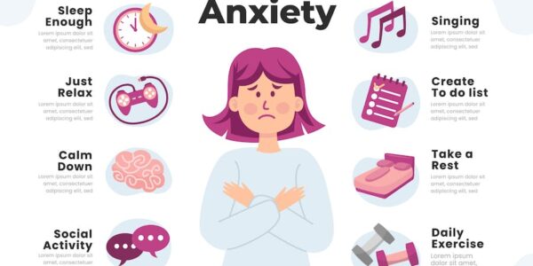 Banner image of Premium Mental Health Anxiety Infographic  Free Download