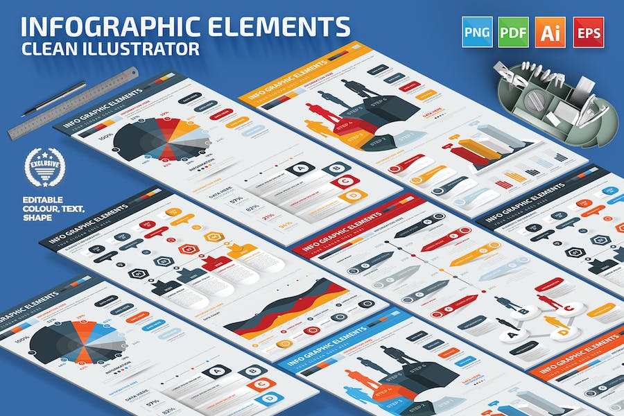 Banner image of Premium Infographic Elements Design  Free Download