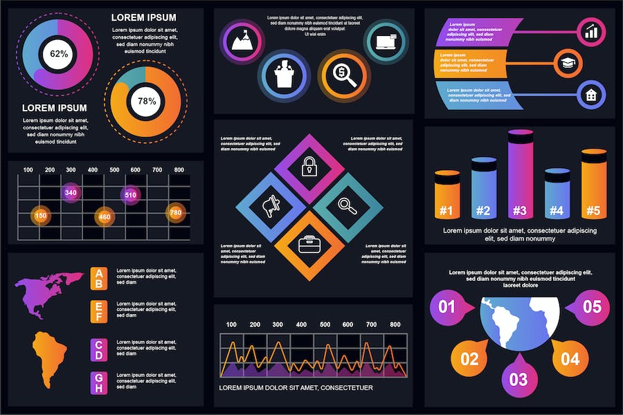 Banner image of Premium Business Infographics Design Template  Free Download