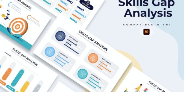 Banner image of Premium Skills Gap Analysis Illustrator Infographics  Free Download