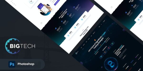Banner image of Premium BigTech ICO & Crypto Landing Figma Template  Free Download