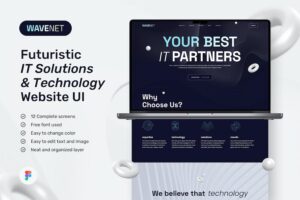 Banner image of Premium Wavenet IT Solutions Technology Website Design  Free Download