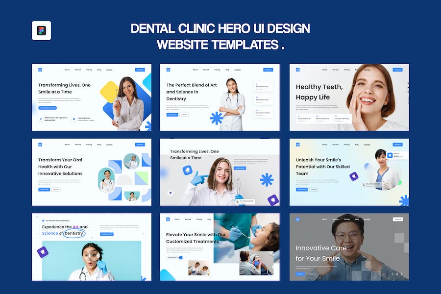 Banner image of Premium Dental Clinic UI Design - Figma  Free Download
