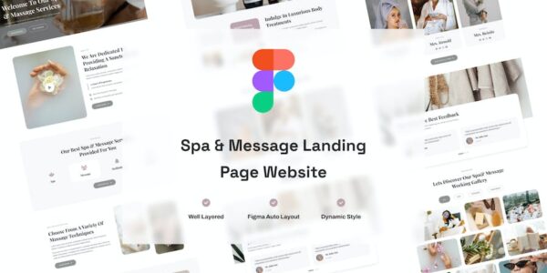 Banner image of Premium Spa Message Landing Page Website Design  Free Download