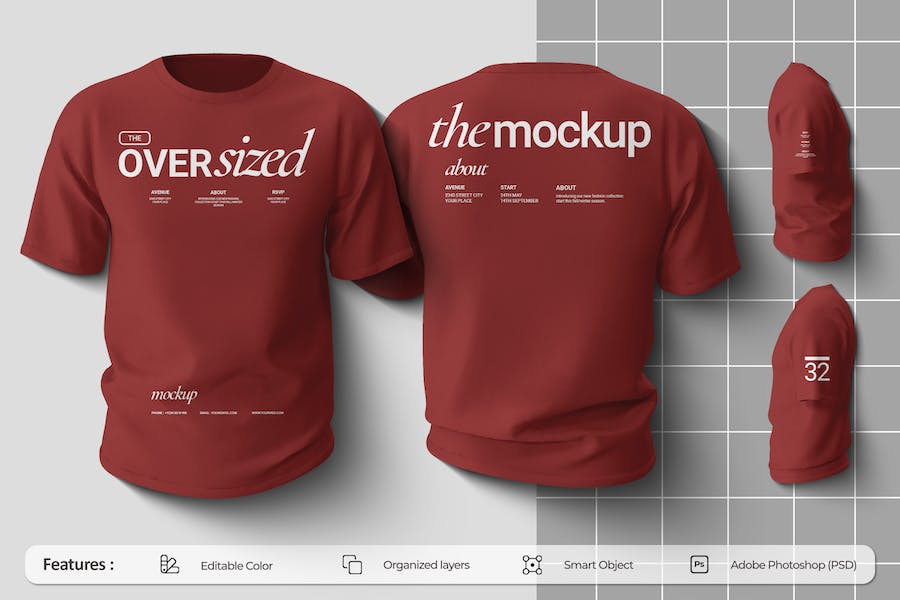 Banner image of Premium Oversized T-Shirt Mockup  Free Download