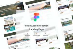 Banner image of Premium Villa Accommodation Landing Page Website Design  Free Download