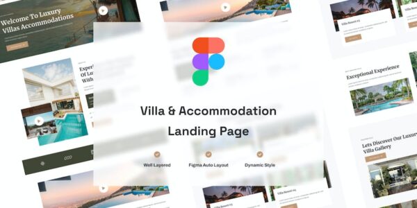 Banner image of Premium Villa Accommodation Landing Page Website Design  Free Download