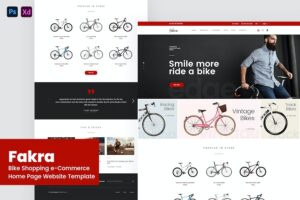 Banner image of Premium Fakra Bike Shopping Website Design Template  Free Download