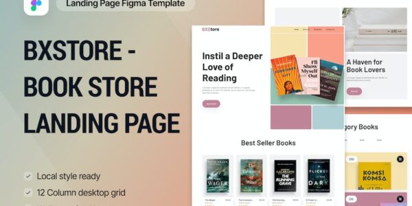 Banner image of Premium BXStore Book Store Landing Page  Free Download
