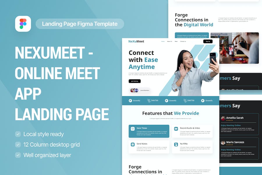 Banner image of Premium NexuMeet Online Meet Landing Page  Free Download