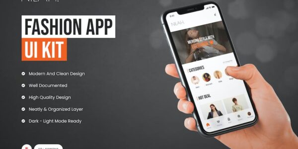 Banner image of Premium Nilah Fashion Mobile App UI Kit  Free Download