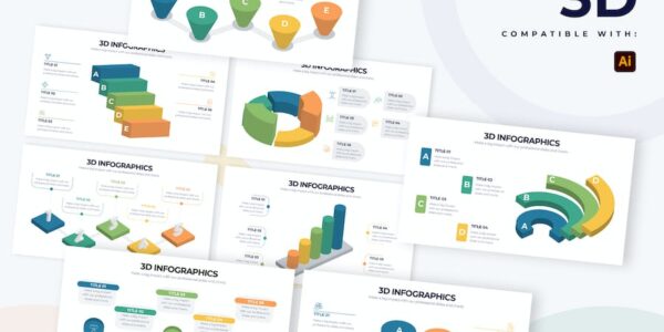 Banner image of Premium Business 3D Illustrator Infographics  Free Download