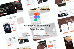 Banner image of Premium Driving Courses Landing Page Website Design  Free Download