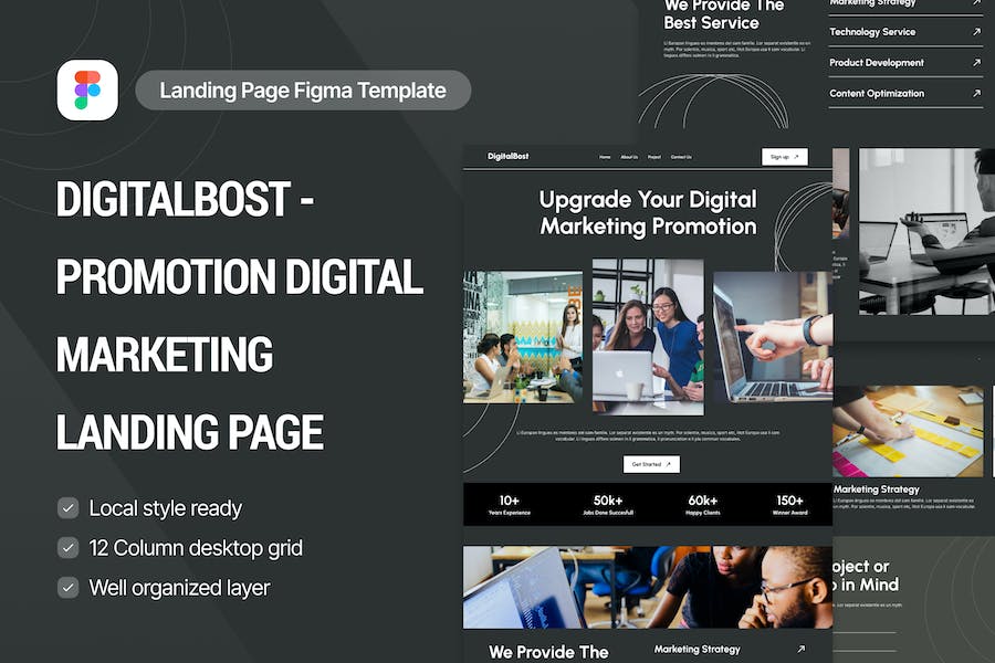 Banner image of Premium DigitalBost Social Media Landing Page  Free Download