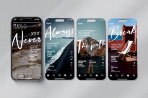 Banner image of Premium Instagram Reels iPhone 14 Pro Mockup  Free Download