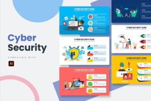 Banner image of Premium Business Cyber Security Illustrator Infographics  Free Download