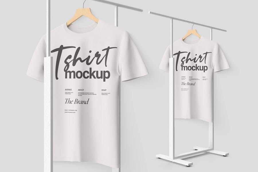 Banner image of Premium Tshirt Single Hanging Mockup  Free Download