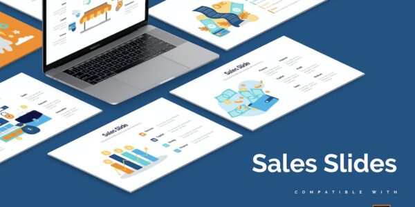 Banner image of Premium Business Sales Slides Illustrator Infographics  Free Download