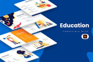 Banner image of Premium Education Slides - Illustrator Infographics  Free Download