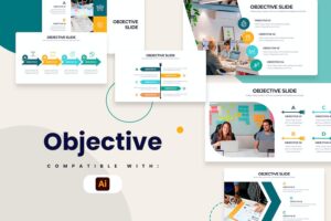 Banner image of Premium Business Objective Slides: Illustrator Infographics  Free Download