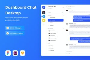 Banner image of Premium Dashboard Chat Desktop Website  Free Download