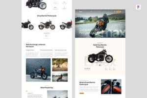 Banner image of Premium Electric Motor Landing Page UI - Figma  Free Download