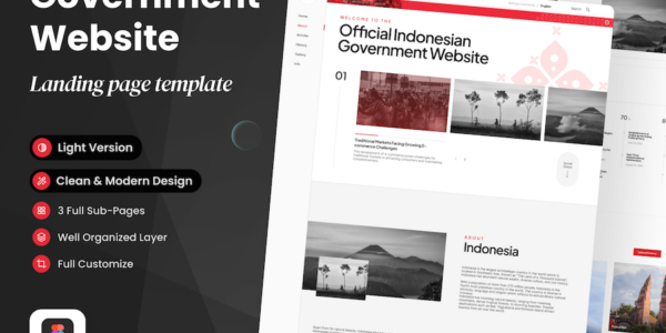 Banner image of Premium Indonesia Government Political Website  Free Download