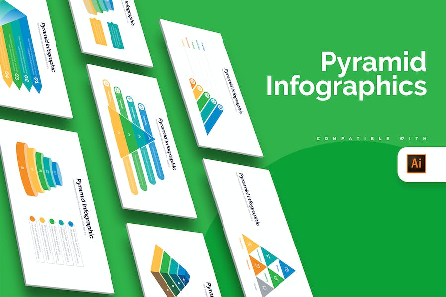 Banner image of Premium Business Pyramid Illustrator Infographics  Free Download
