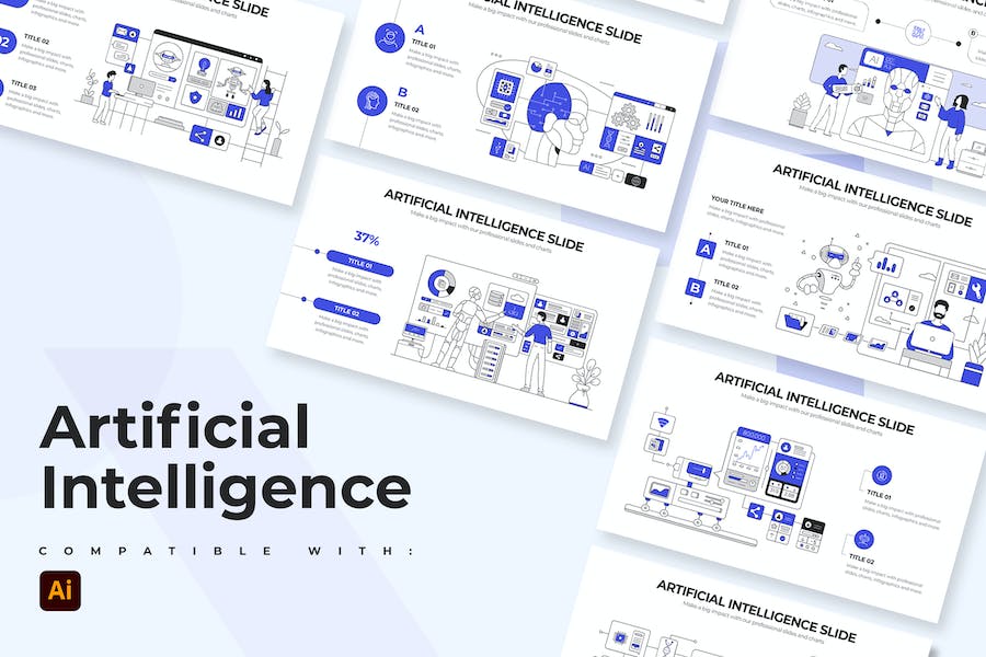 Banner image of Premium Artificial Intelligence Illustrator Infographics  Free Download