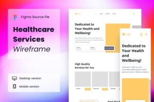 Banner image of Premium Healthcare Services Wireframe Website  Free Download