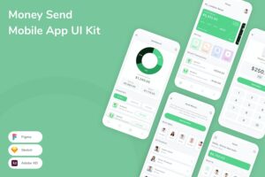 Banner image of Premium Money Send Mobile App UI Kit  Free Download