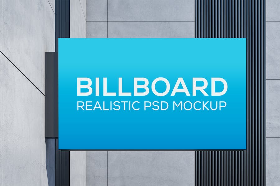 Banner image of Premium Signboard Wall Mockup  Free Download