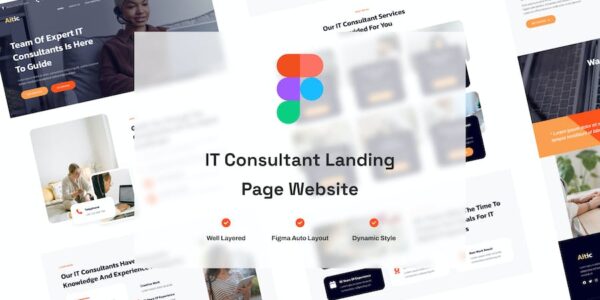 Banner image of Premium It Consultant Landing Page Website Design  Free Download
